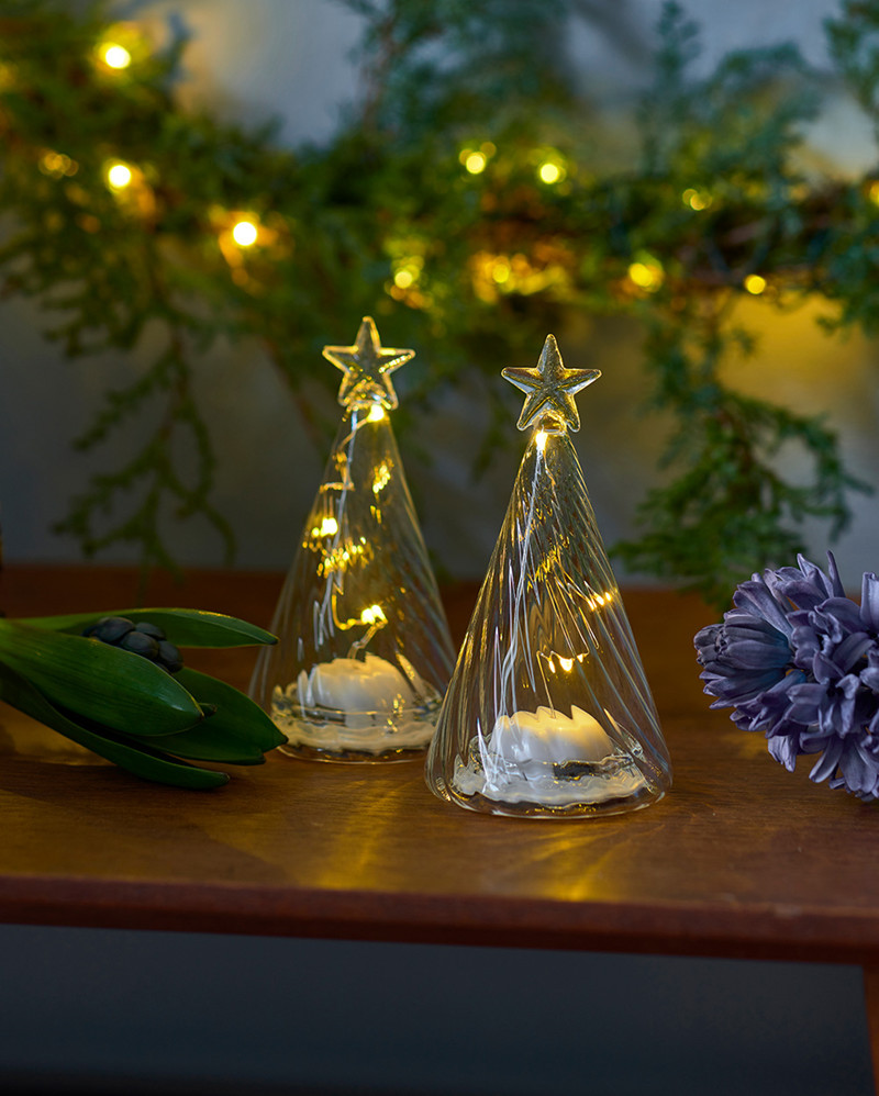 Wave Tree 2 pcs, 11cm, Clear