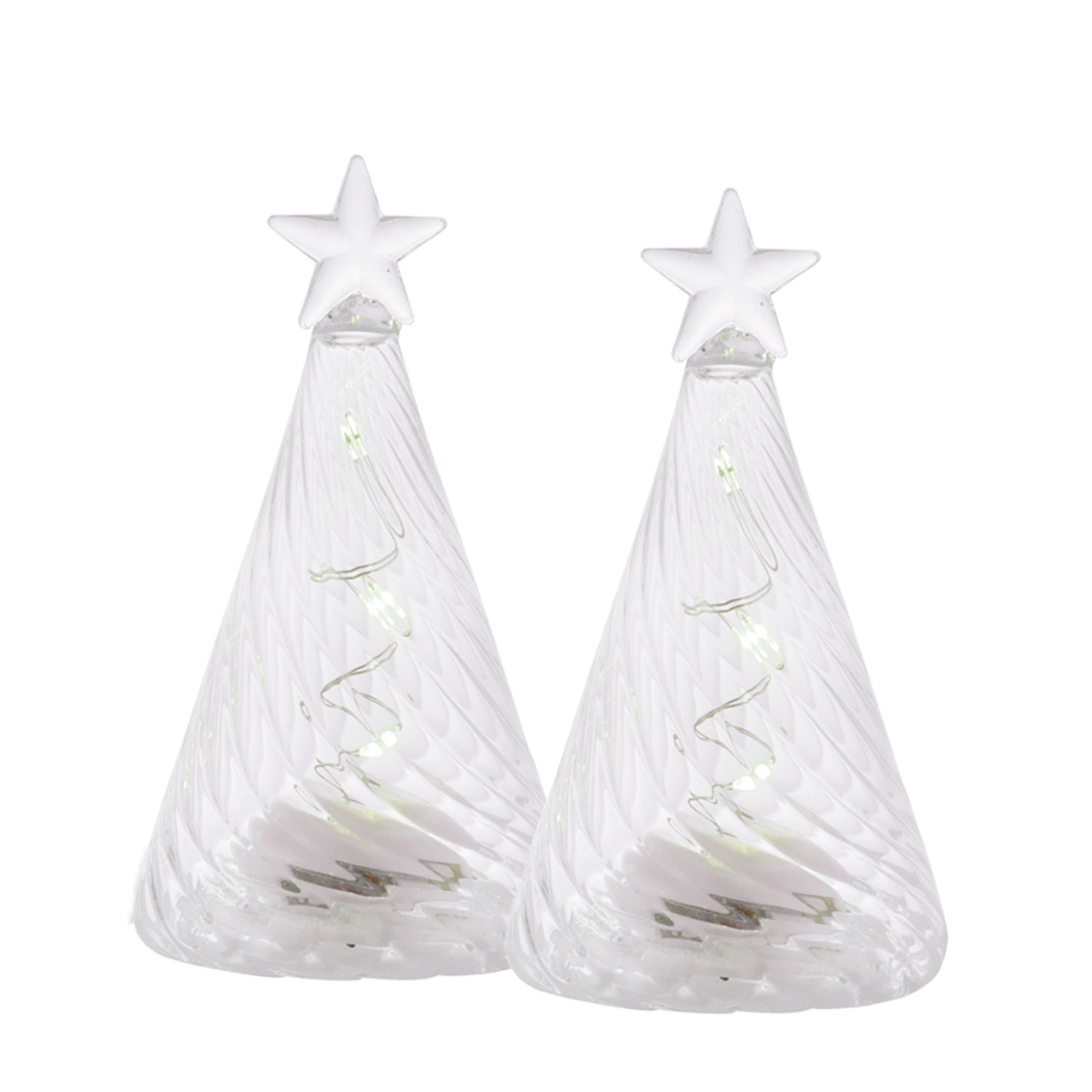 Wave Tree 2 pcs, 11cm, Clear