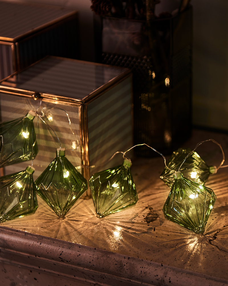 Nellie Garland 8 LED, Green