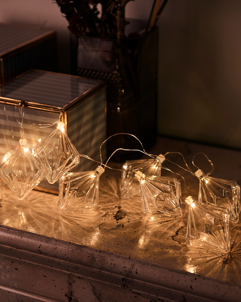 Nellie Garland 8 LED, Clear