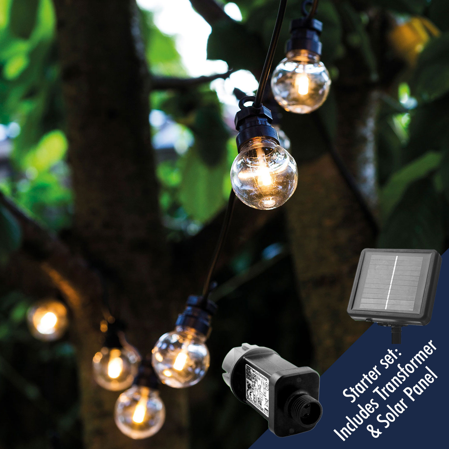 Lucas Starter set Solar/Transformer, 3m, Clear