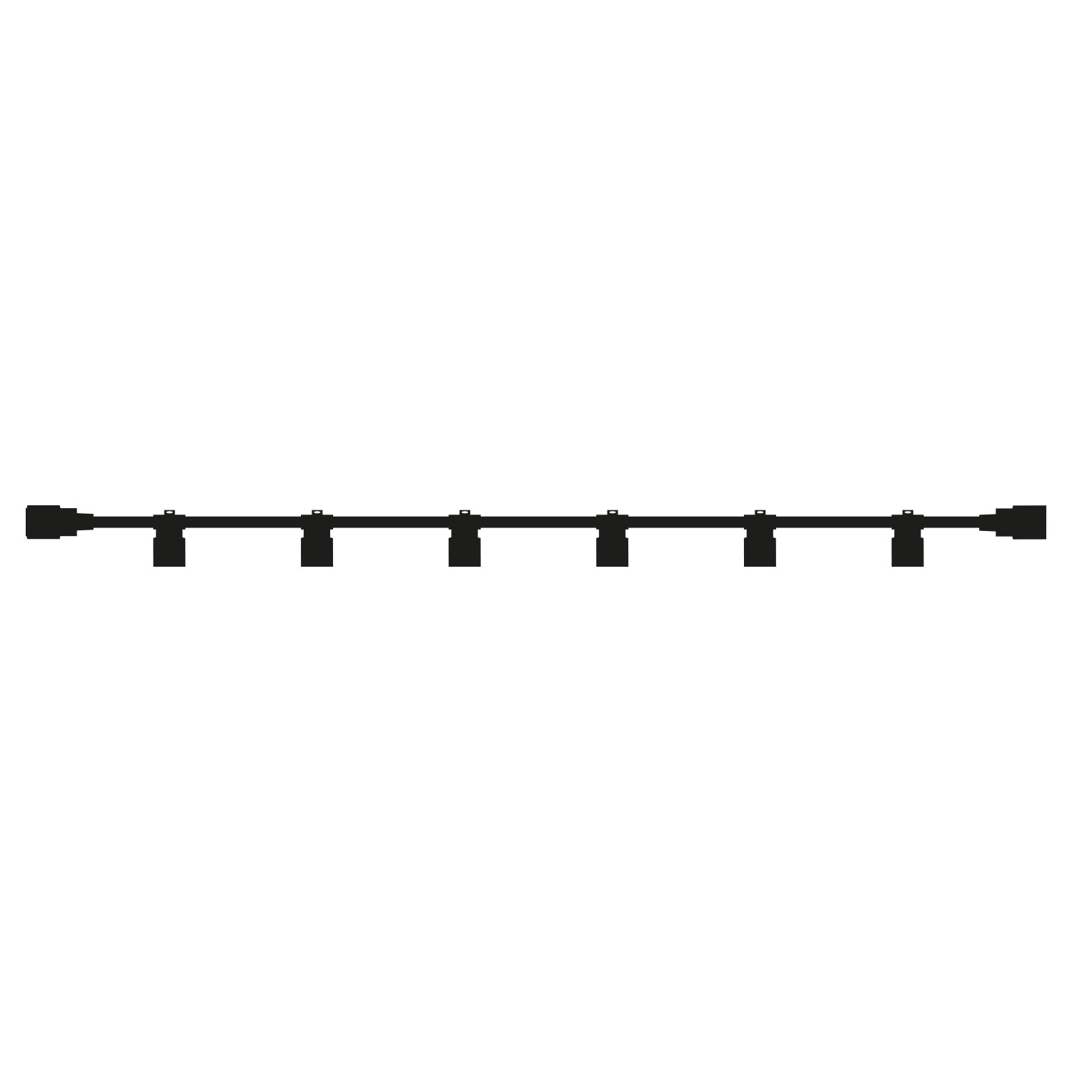 Tech-Line TopWire with 6 outlets, 0.9 m