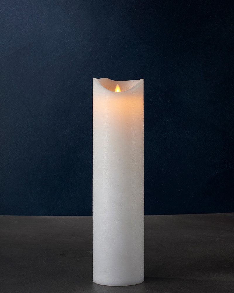 Sara Pillar Candle Ø10 x 40cm, White