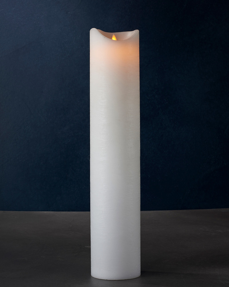 Sara Pillar Candle Ø10 x 50cm, White