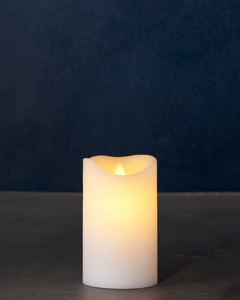 Sara Pillar Candle Ø7.5 x 12.5cm, White
