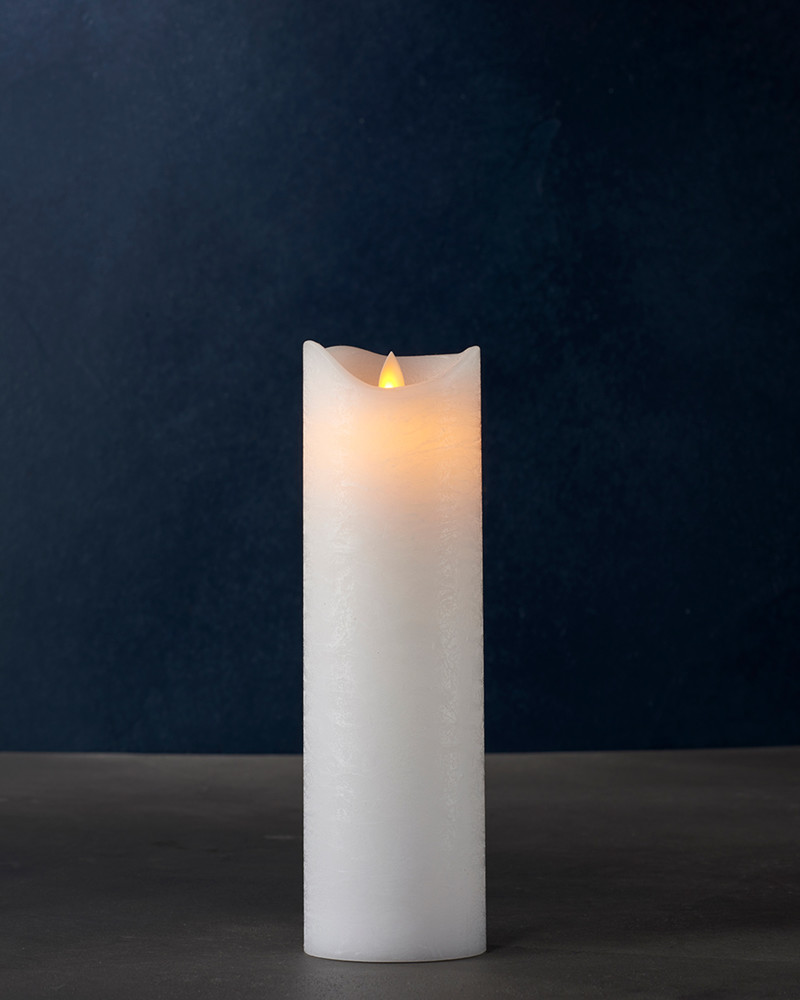 Sara Pillar Candle Ø7.5 x 25cm, White