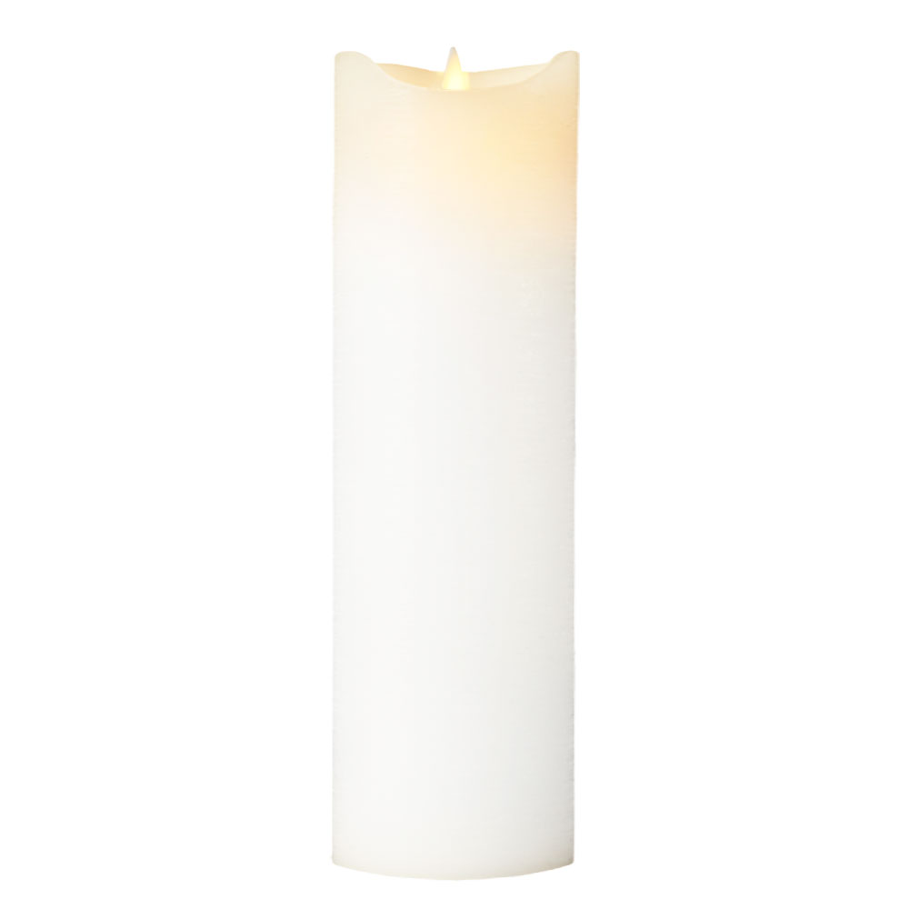 Sara Rechargeable Pillar Candle Ø7.5 x 25cm, White