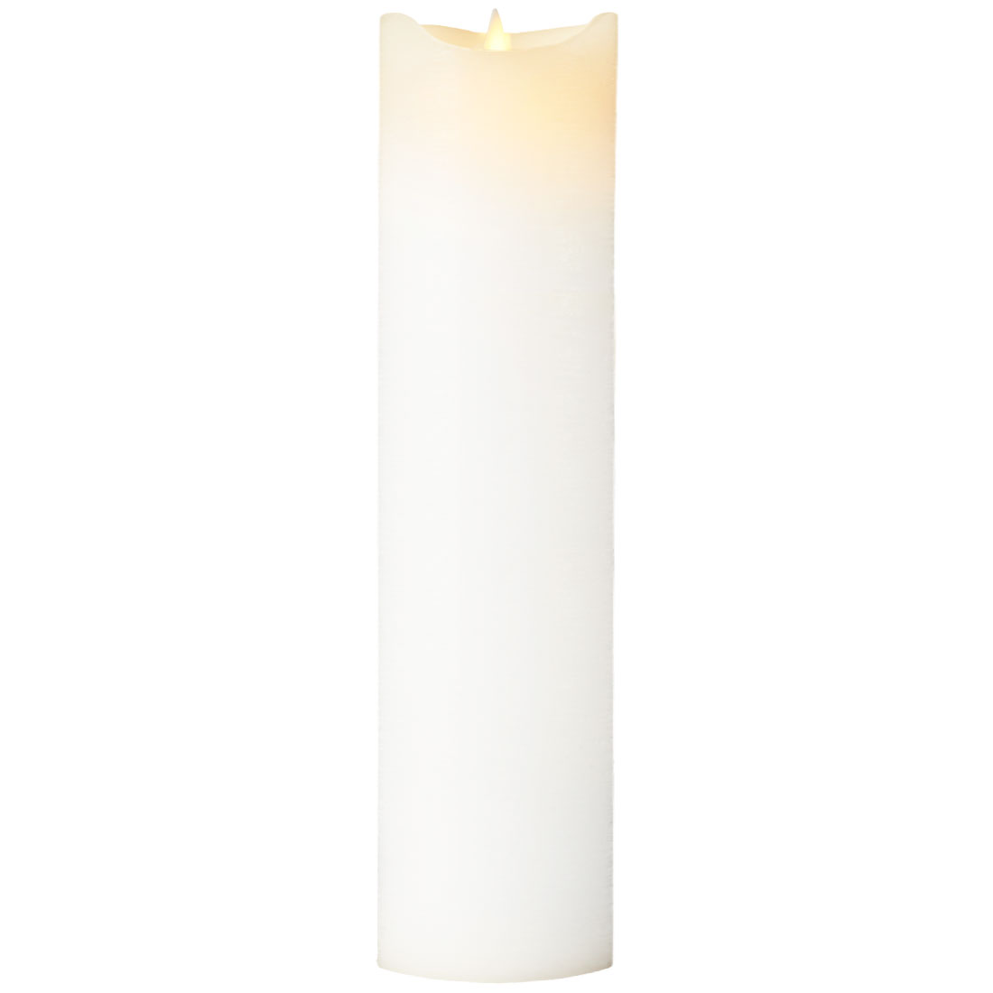 Sara Rechargeable Pillar Candle Ø7.5 x 30cm, White