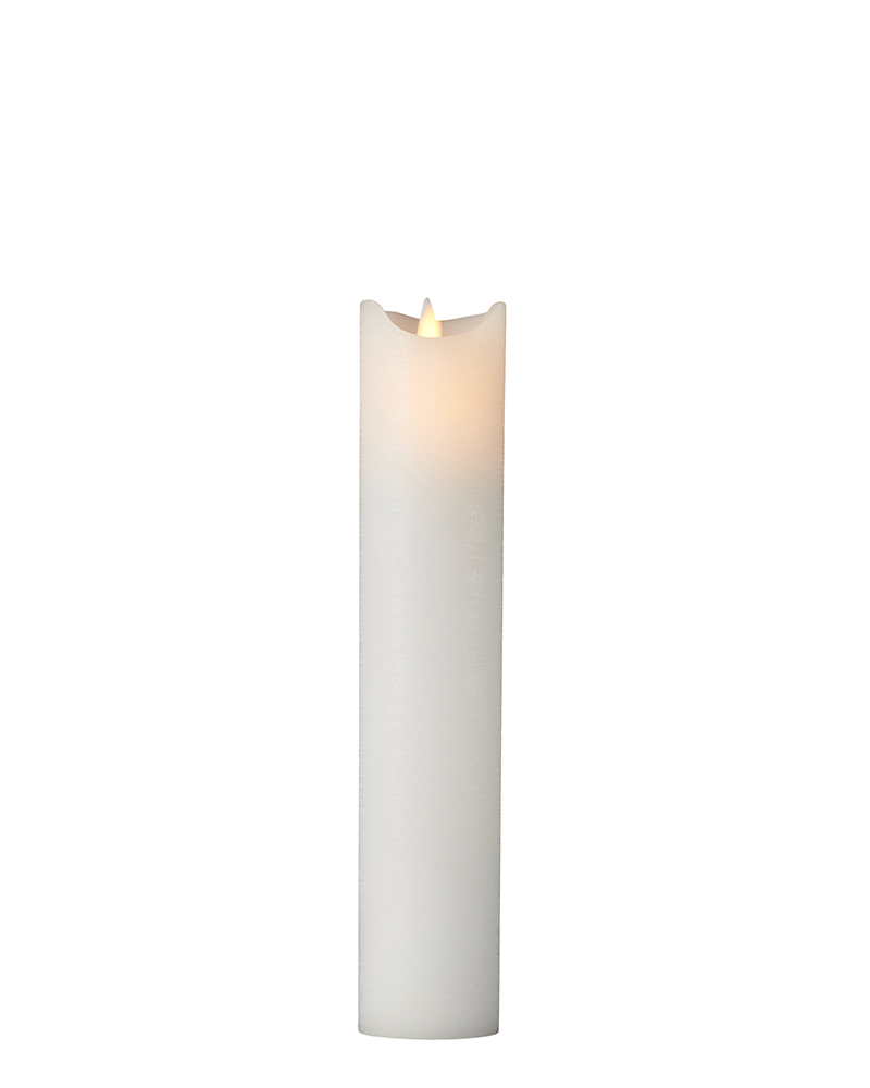 Sara Rechargeable Pillar Candle Ø5 x 25cm, White