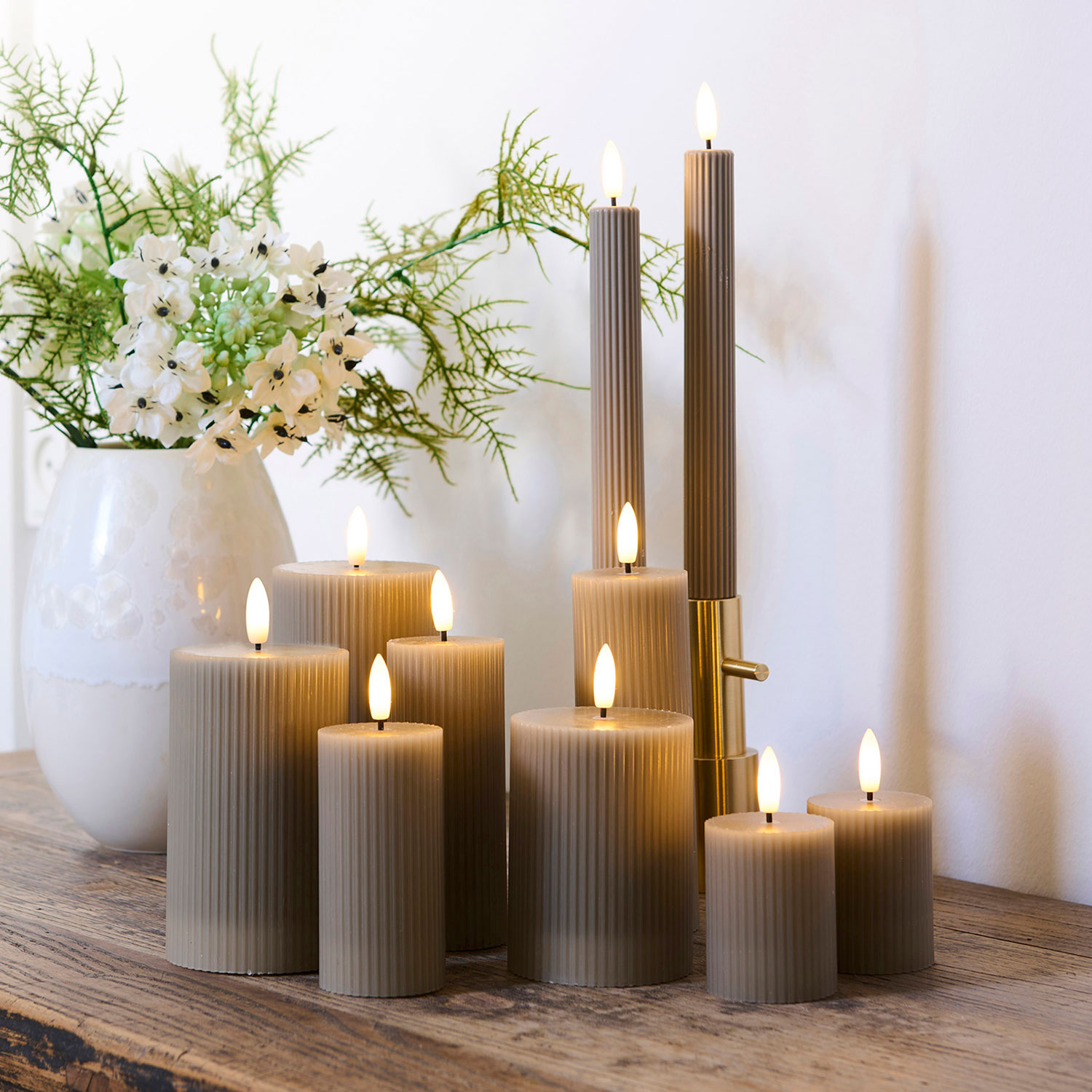 Smilla Rechargeable 3 pcs. set, warm grey