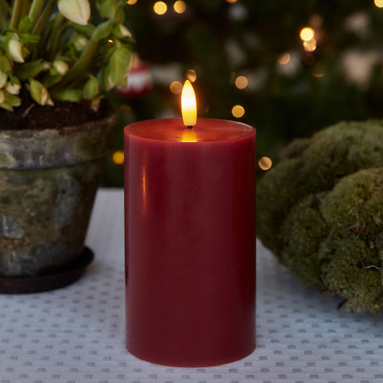 Sille Pillar Ø7.5 x 12.5cm, Rose Plum