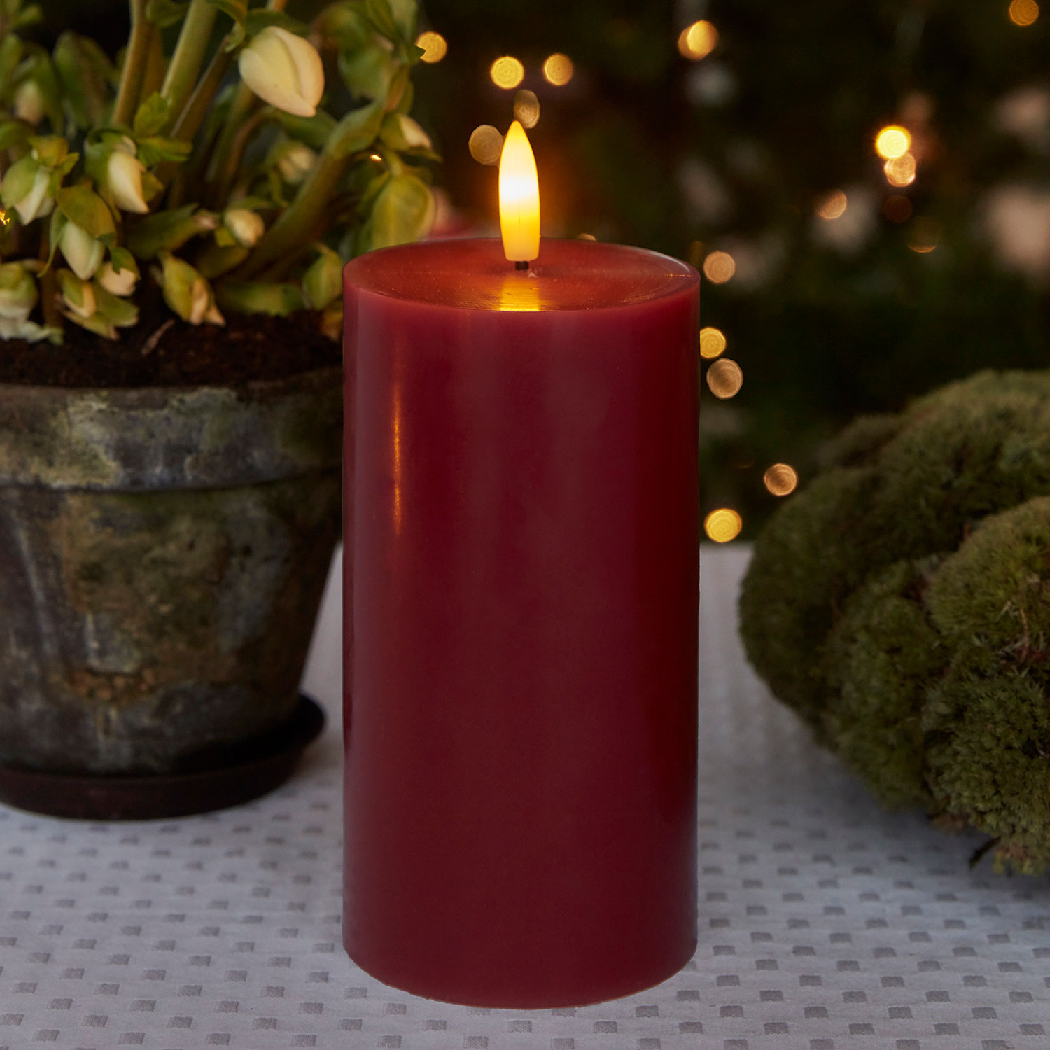 Sille Pillar Ø7.5 x 15cm, Rose Plum