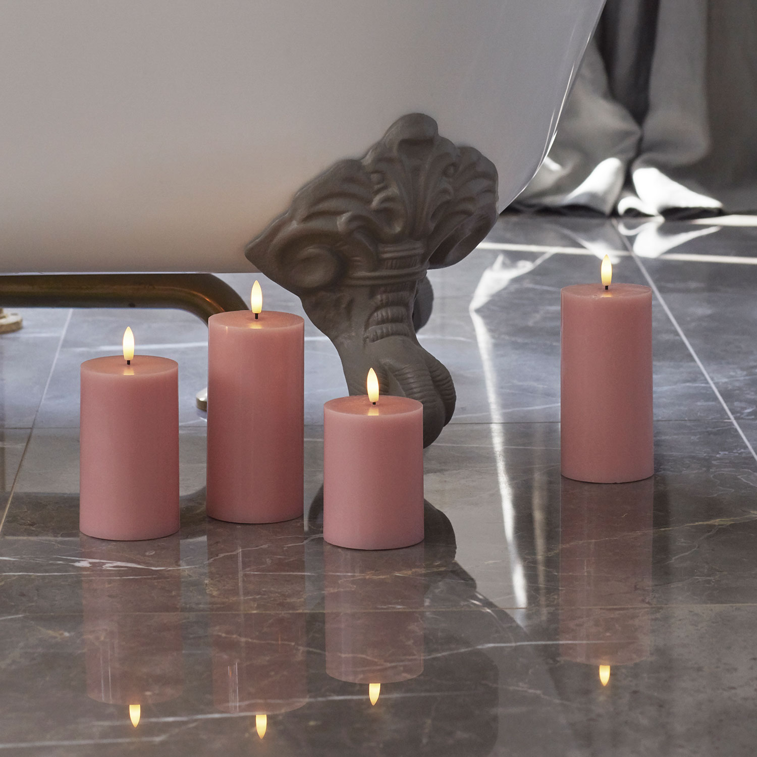 Sille Pillar Ø7.5 x 15cm, Light Pink