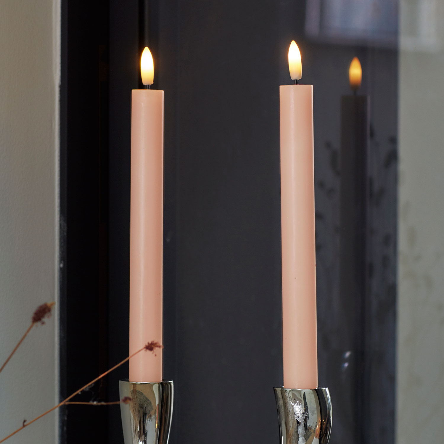 Sille Taper 2 pcs, Ø2 x 25cm, Dusty Peach