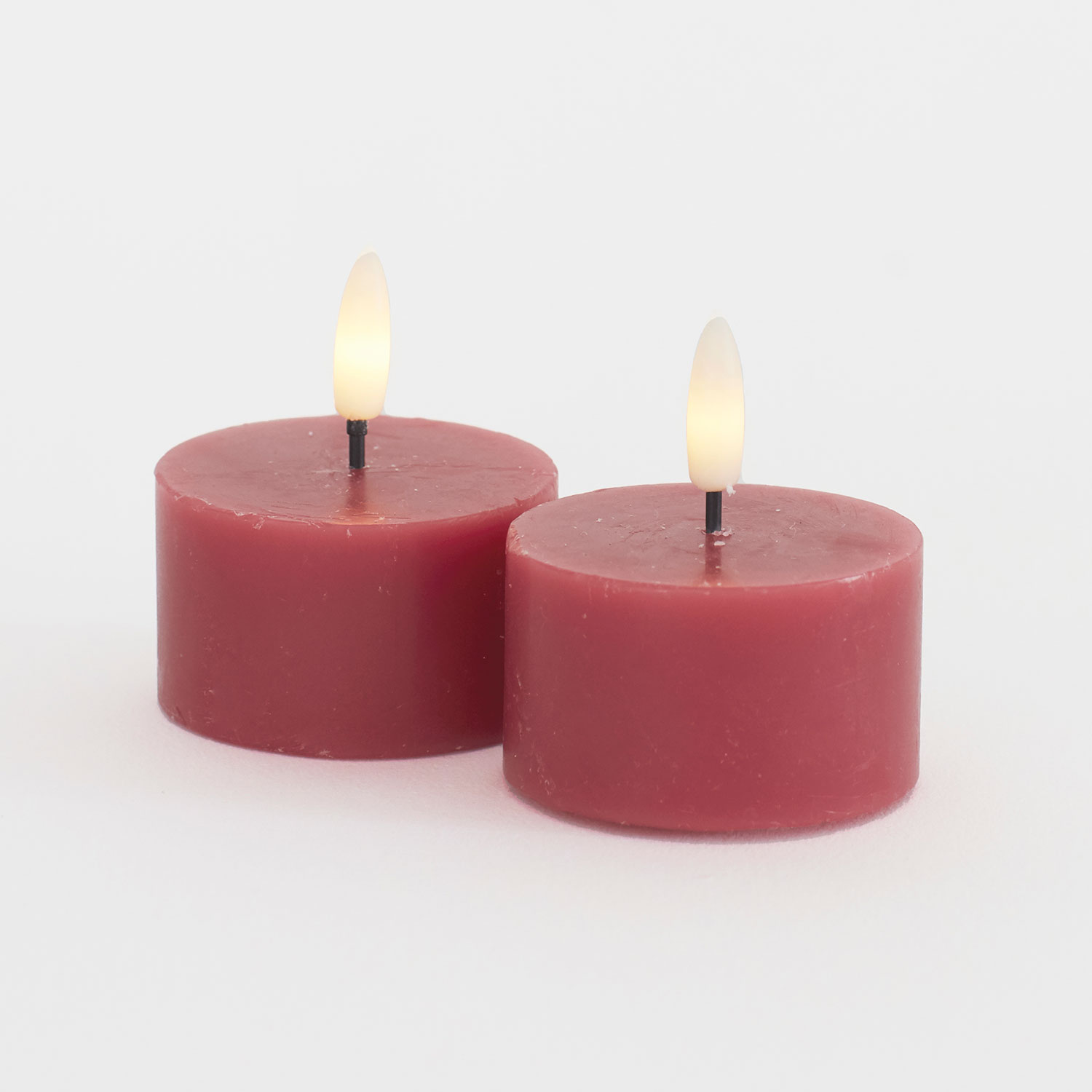 Sille Tealight 2 pcs, Ø6 x 3.4cm, Rose Plum
