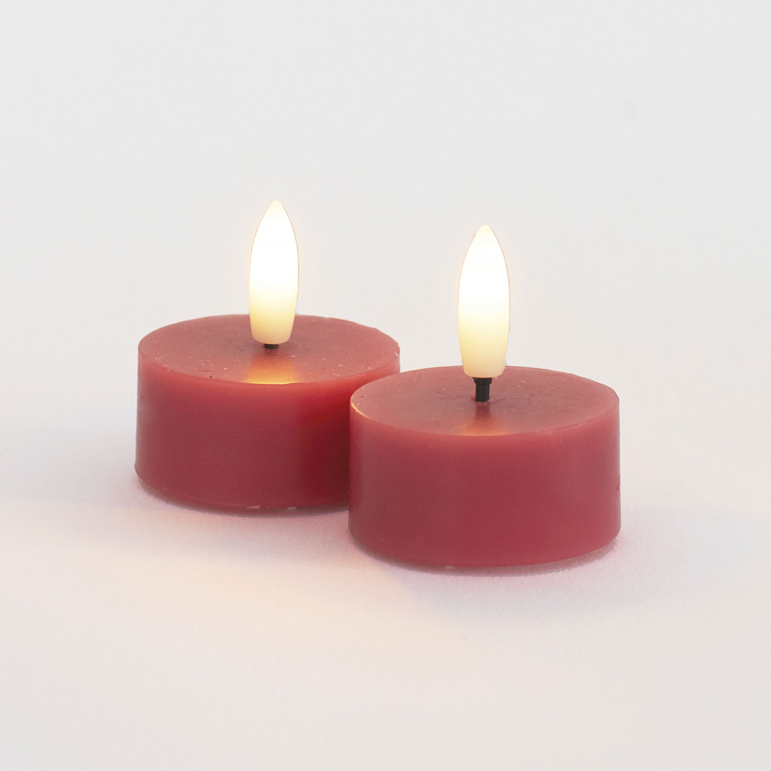 Sille Tealight 2 pcs, Ø4.5 x 2.2cm, Rose Plum