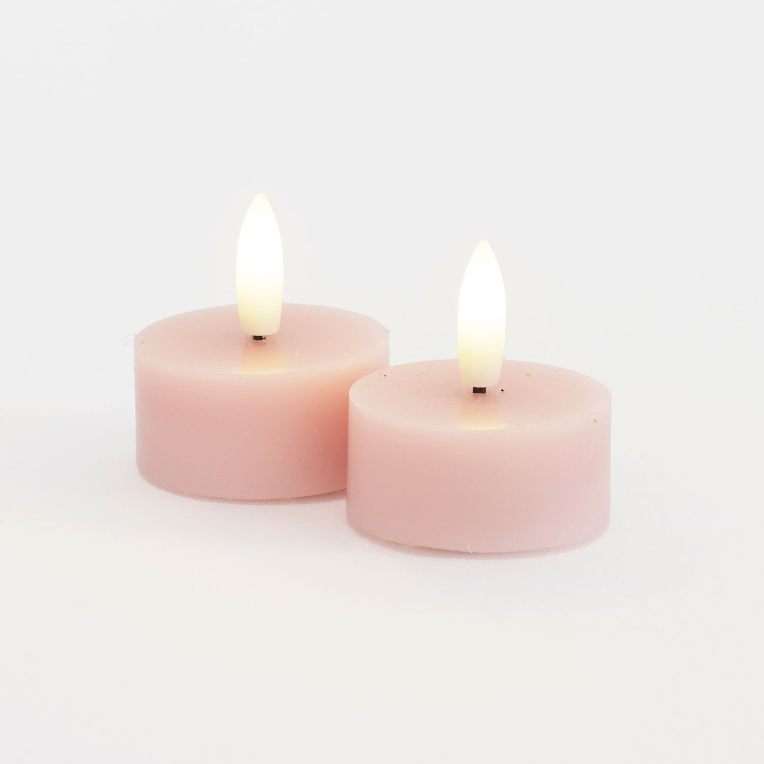 Sille Tealight 2 pcs, Ø4.5 x 2.2cm, Light Pink