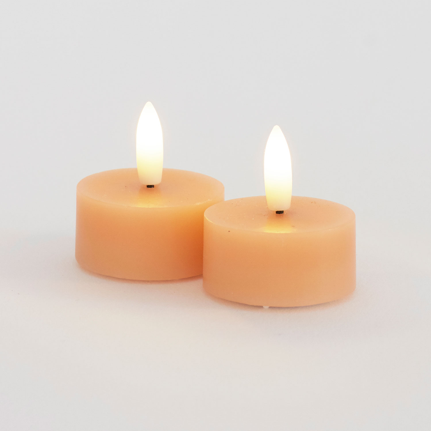 Sille Tealight 2 pcs, Ø4.5 x 2.2cm, Peach