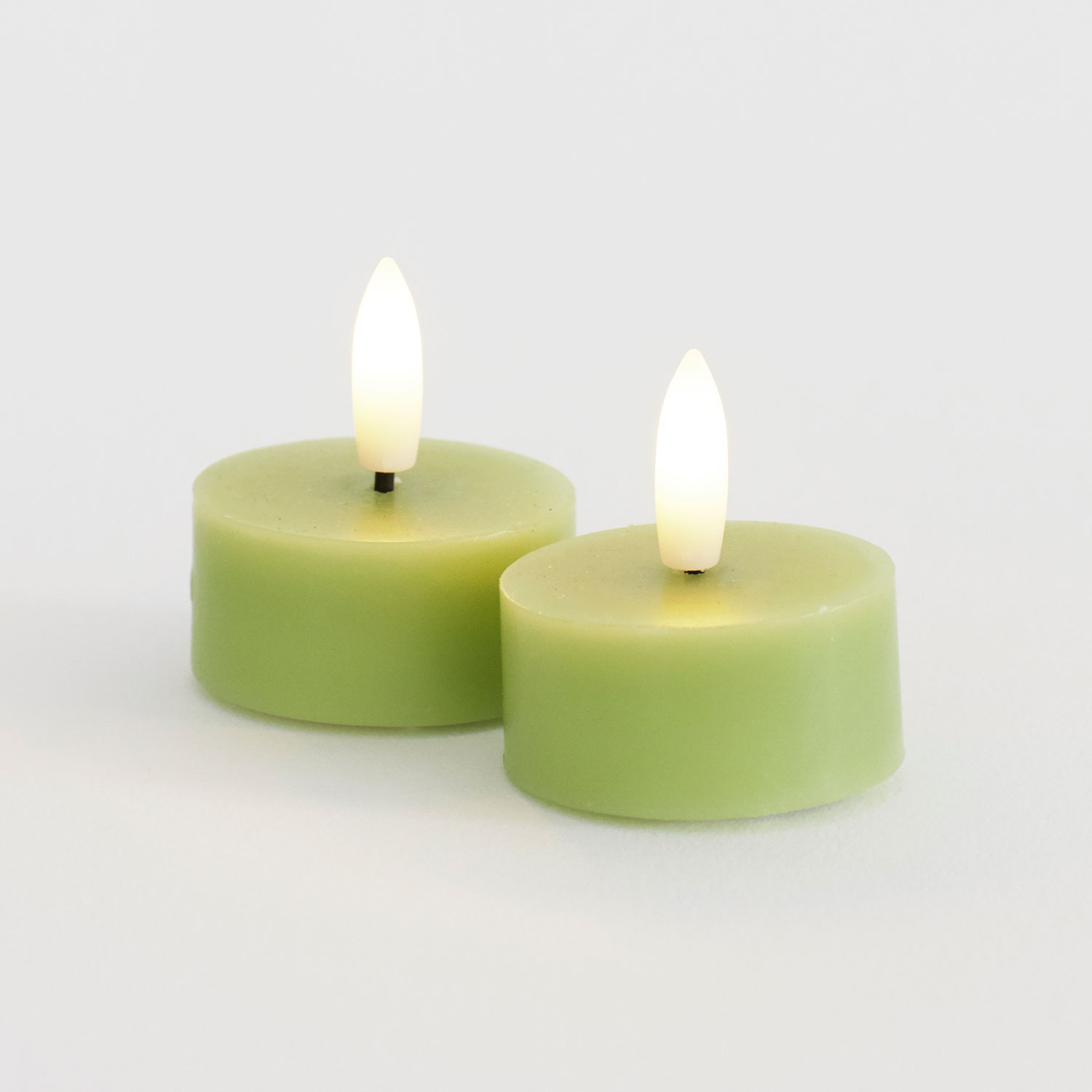 Sille Tealight 2 pcs, Ø4.5 x 2.2cm, Spring Green