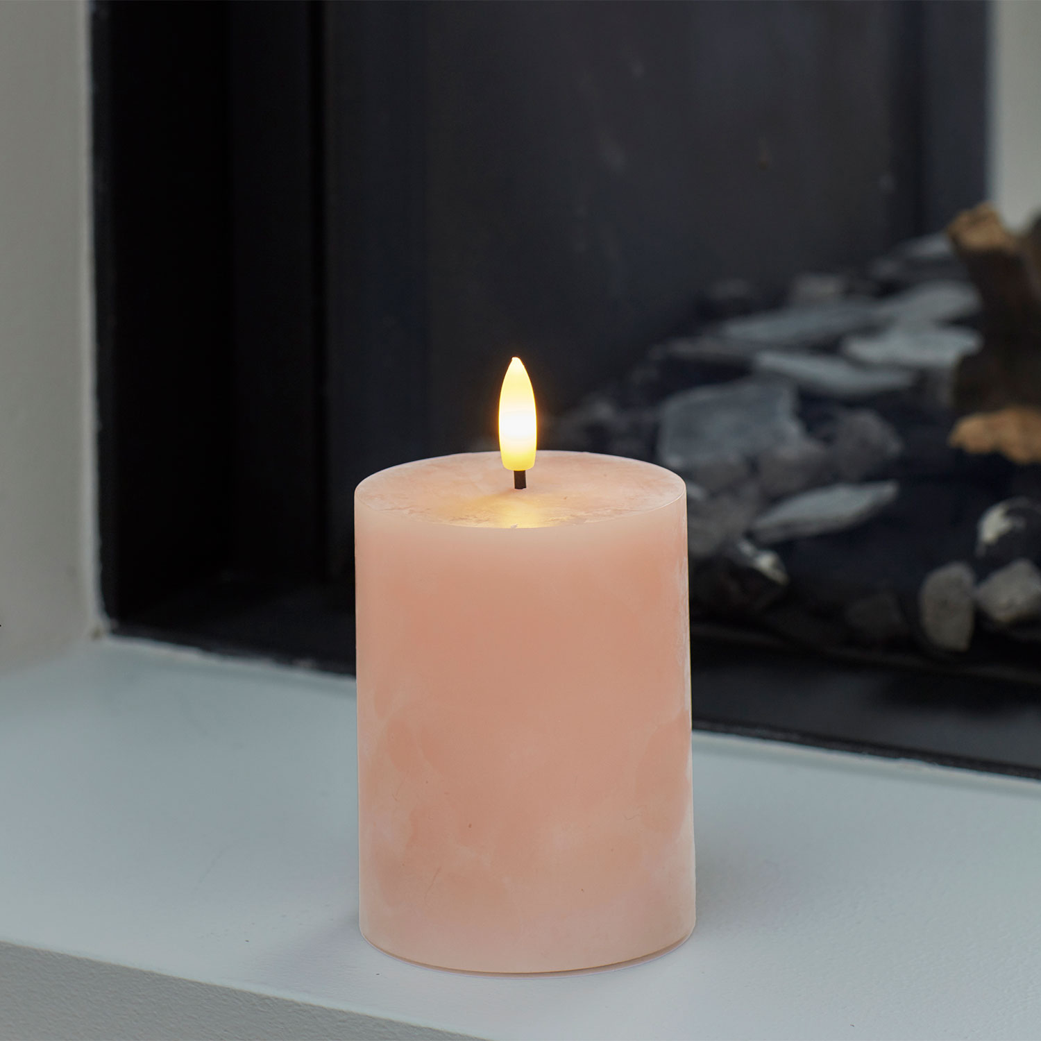 Sille Pillar Ø7.5 x 10cm, Dusty Peach