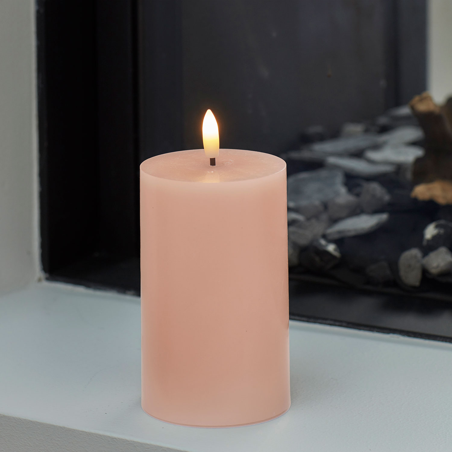 Sille Pillar Ø7.5 x 12.5cm, Dusty Peach
