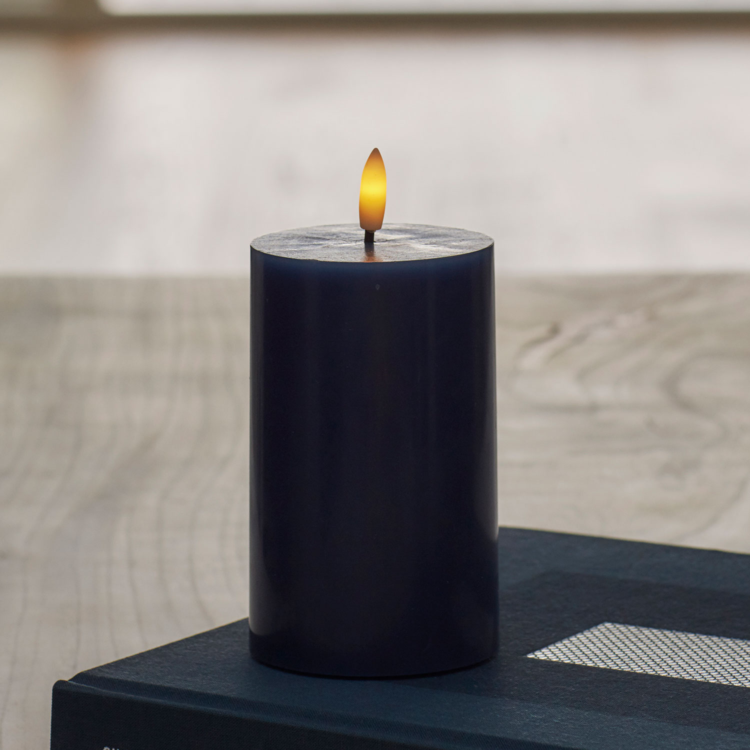 Sille Pillar Ø7.5 x 12.5cm, Deep Ocean