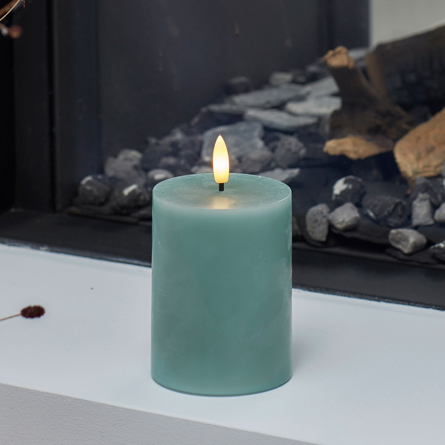 Sille Pillar Ø7.5 x 10cm, Sandy Green