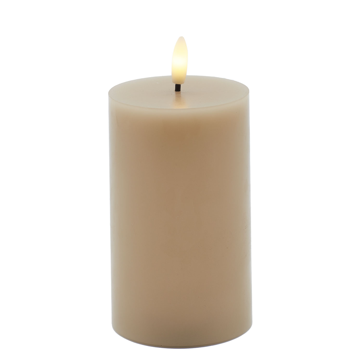 Sille Pillar Ø7.5 x 12.5cm, Light Caramel