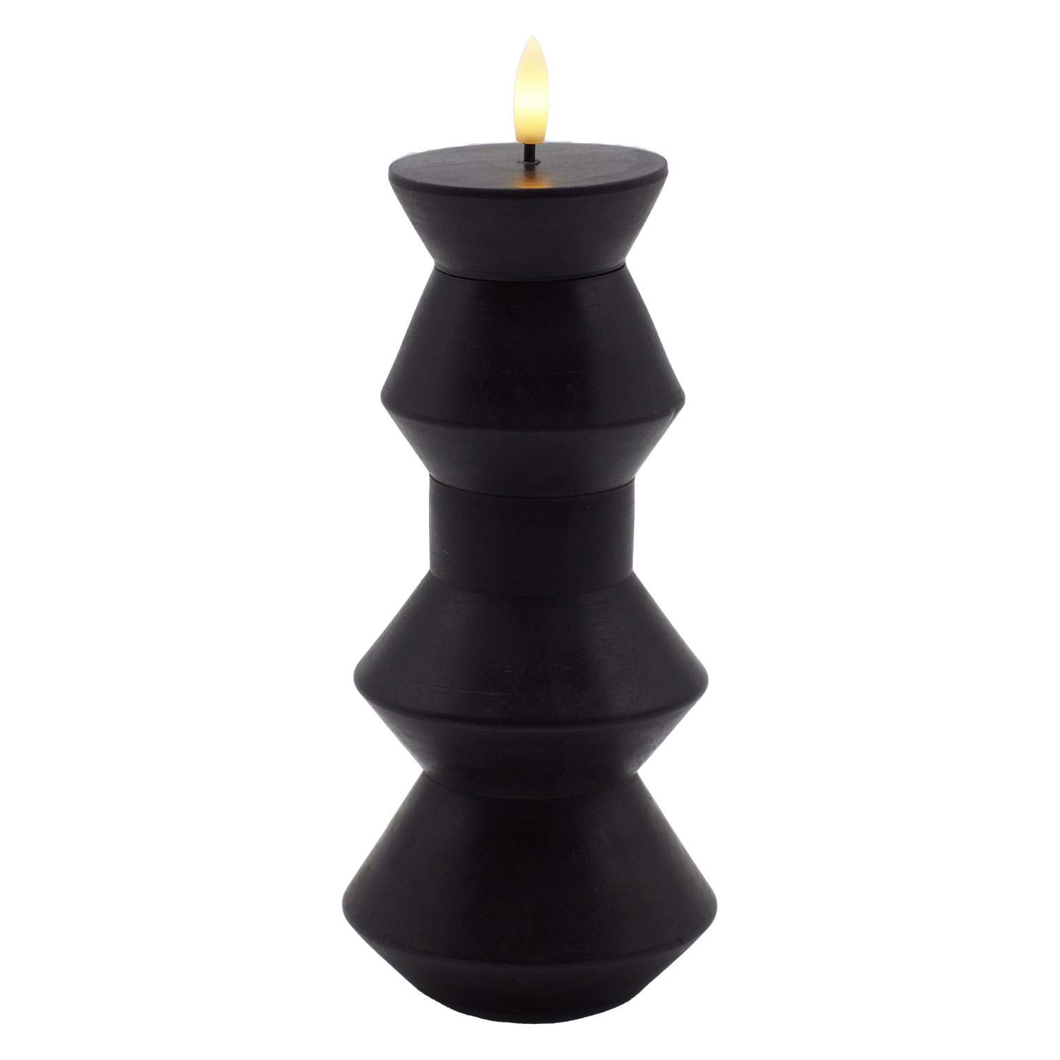 Nordic Sculpture, Sille Geometry Ø9 x 20,5 cm, Stone Black