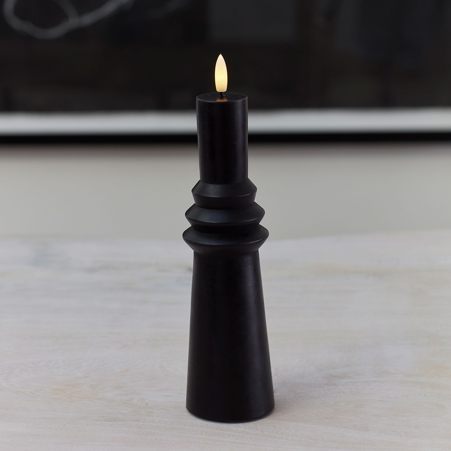 Nordic Sculpture, Sille Ringet Ø6 x 22 cm, Stone Black