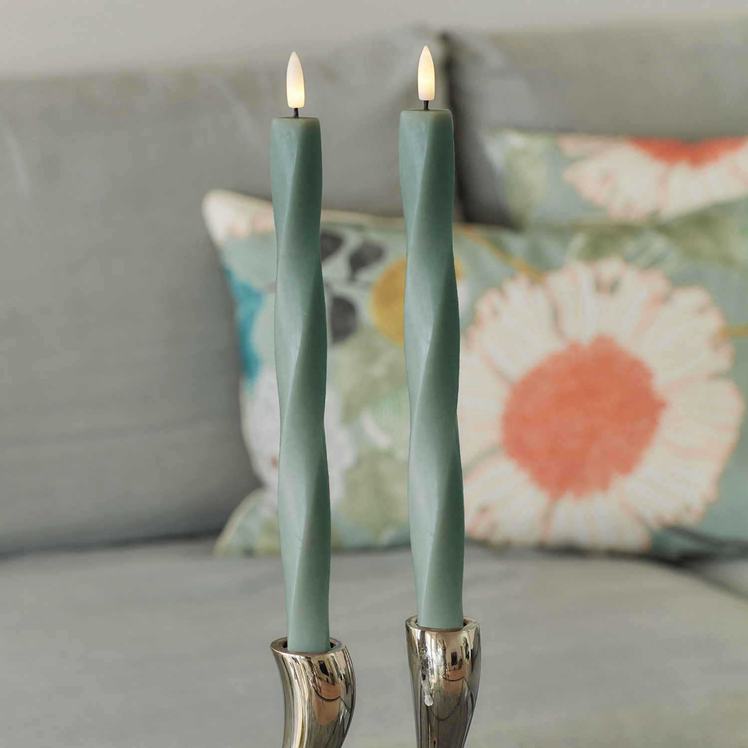 Nordic Sculpture, Sille Twist Ø2 × 26 cm, Sandy Green