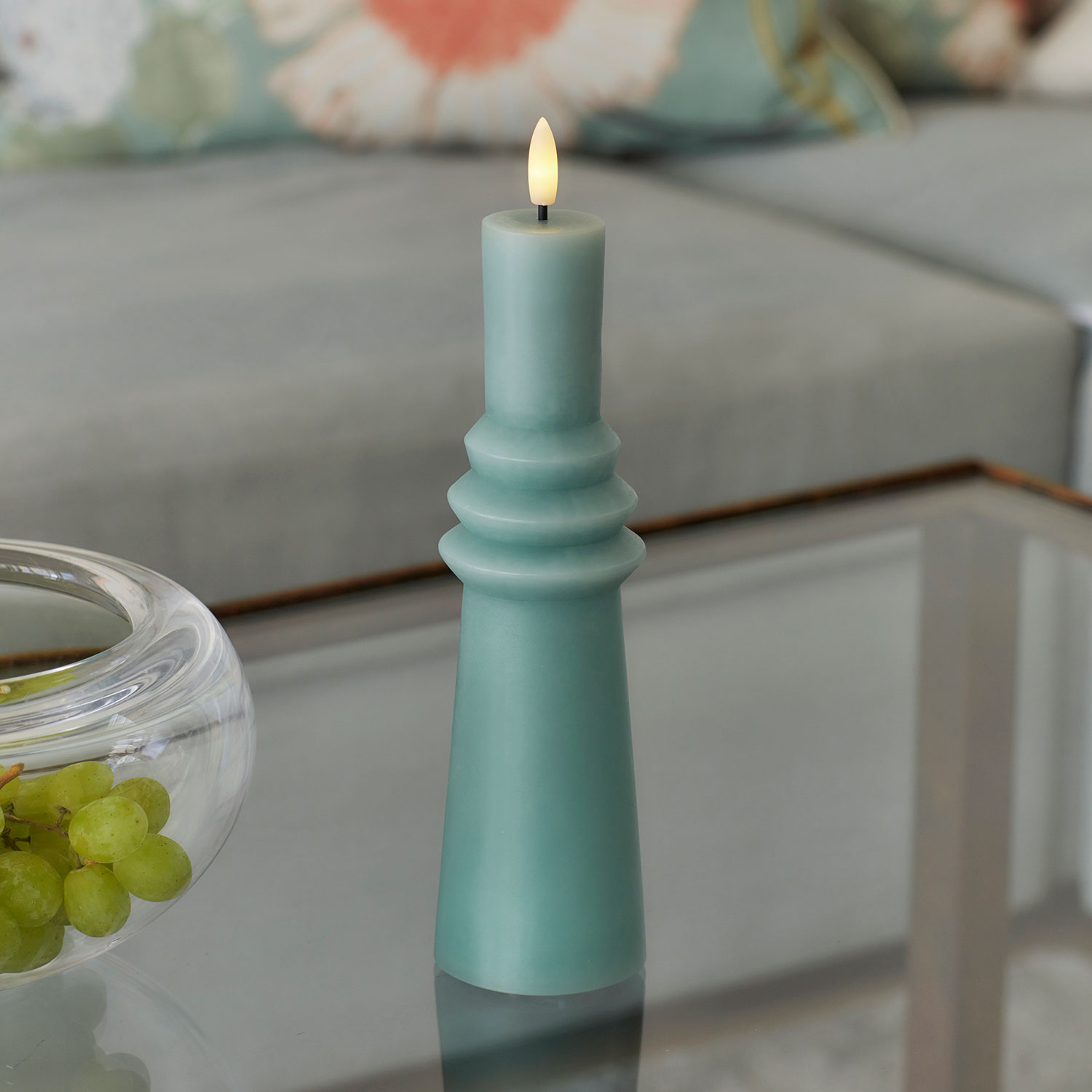 Nordic Sculpture, Sille Ringet Ø6 x 22 cm, Sandy Green