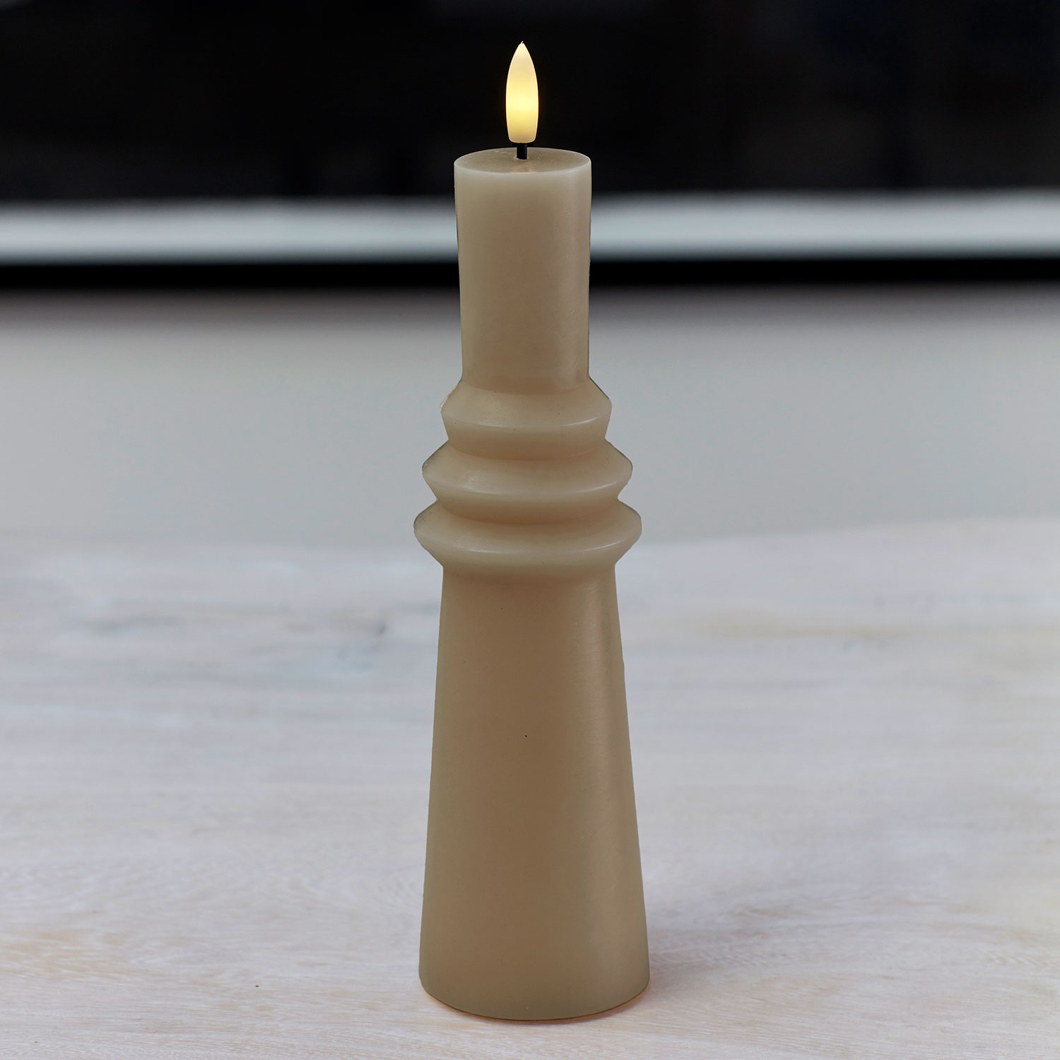 Nordic Sculpture, Sille Ringet Ø6 x 22 cm, Light Caramel