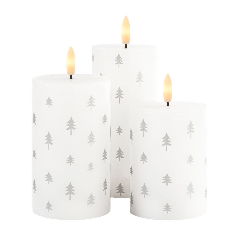 Sille Rechargeable 3 pcs set, White/Silver