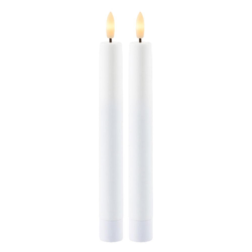 Sille Rechargeable Taper Candles 2 pcs Ø2 x 20cm, White