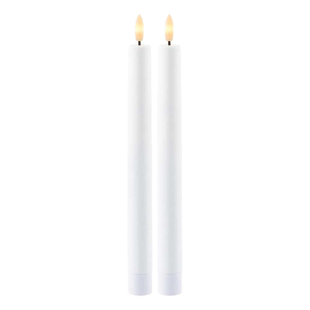 Sille Rechargeable Taper Candles 2 pcs Ø2 x 25cm, White