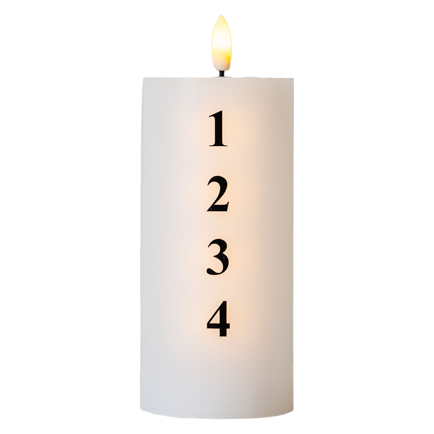 Sille Advent Ø7xH15cm White/Black