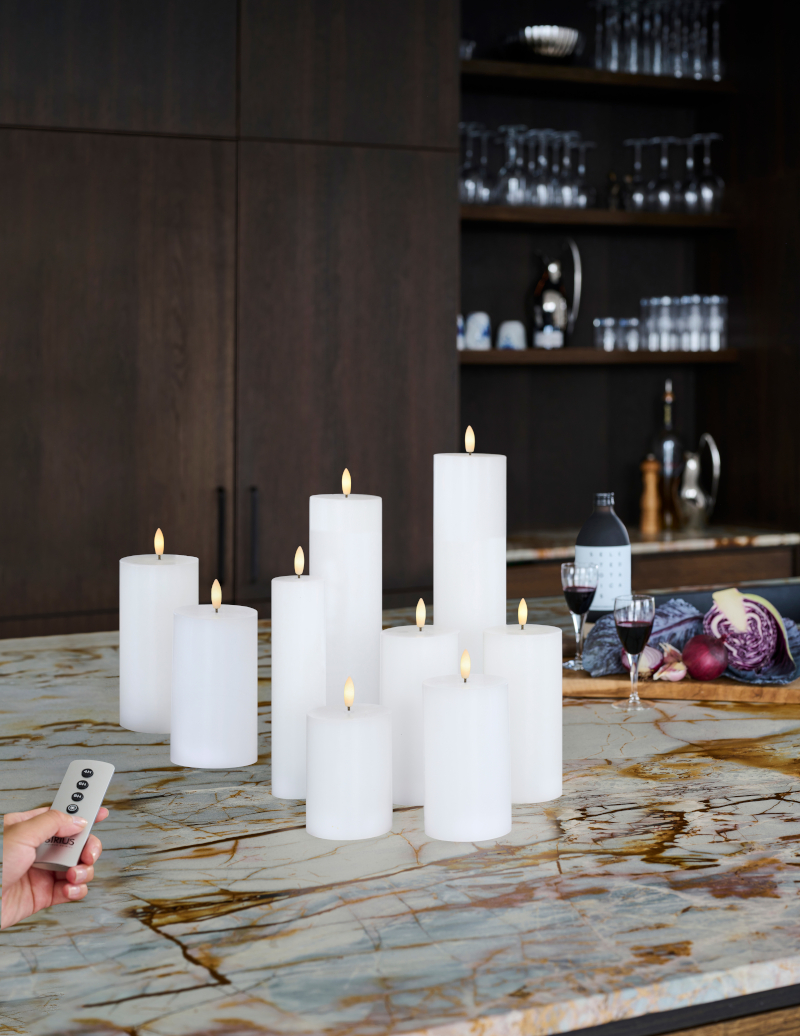 Sille Pillar Ø7.5 x 25cm, White