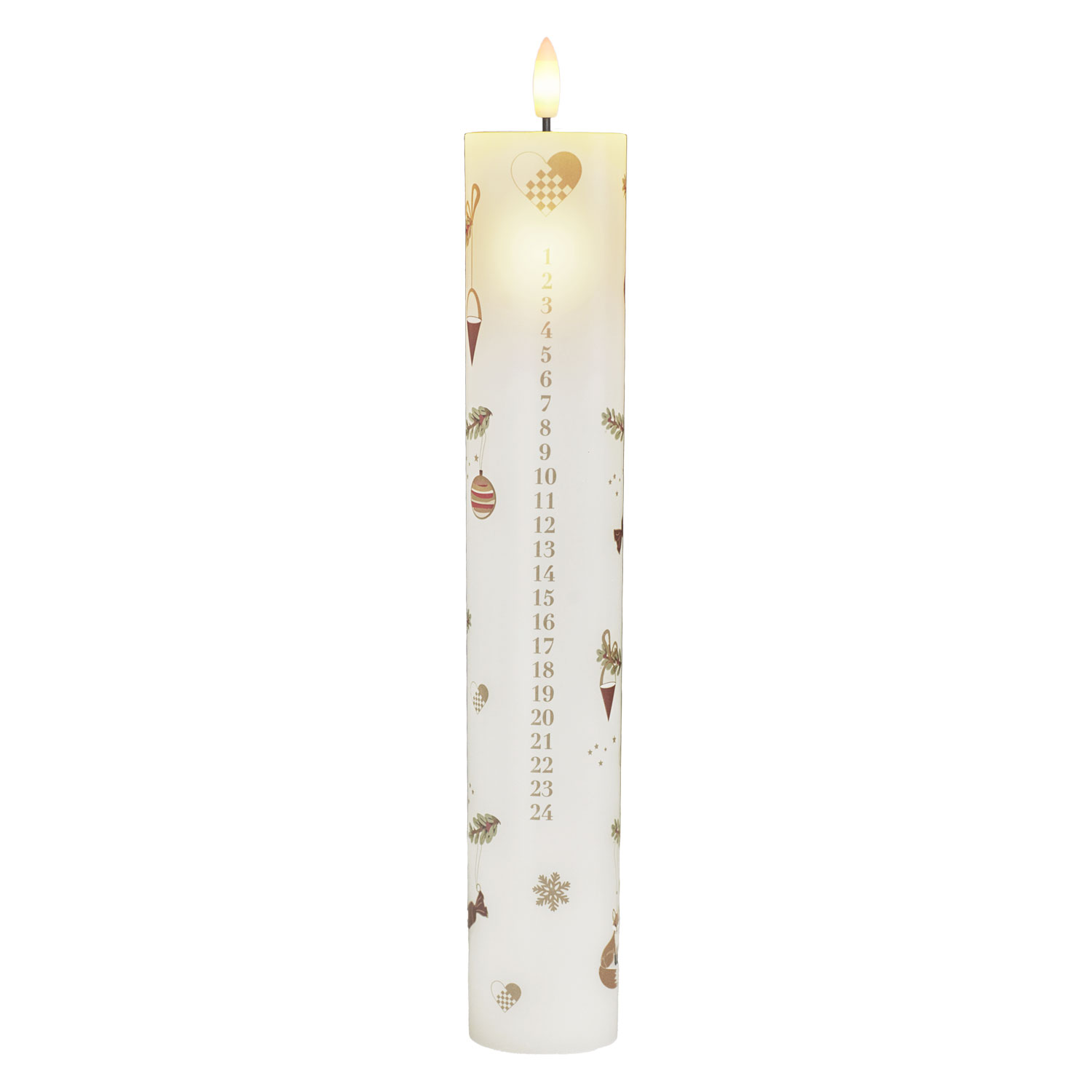 Mie Calendar Candle - 29cm, White