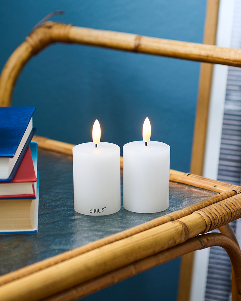 Sille Mini 2 pcs, Ø5 x 6.5cm, White