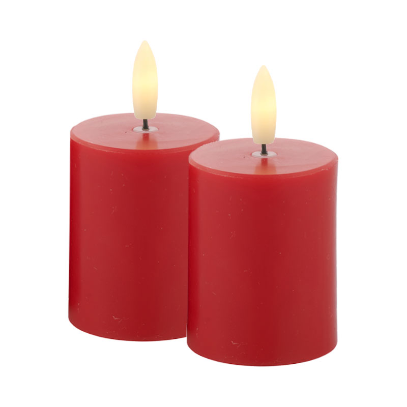 Sille Mini 2 pcs, Ø5 x 6.5cm, Red