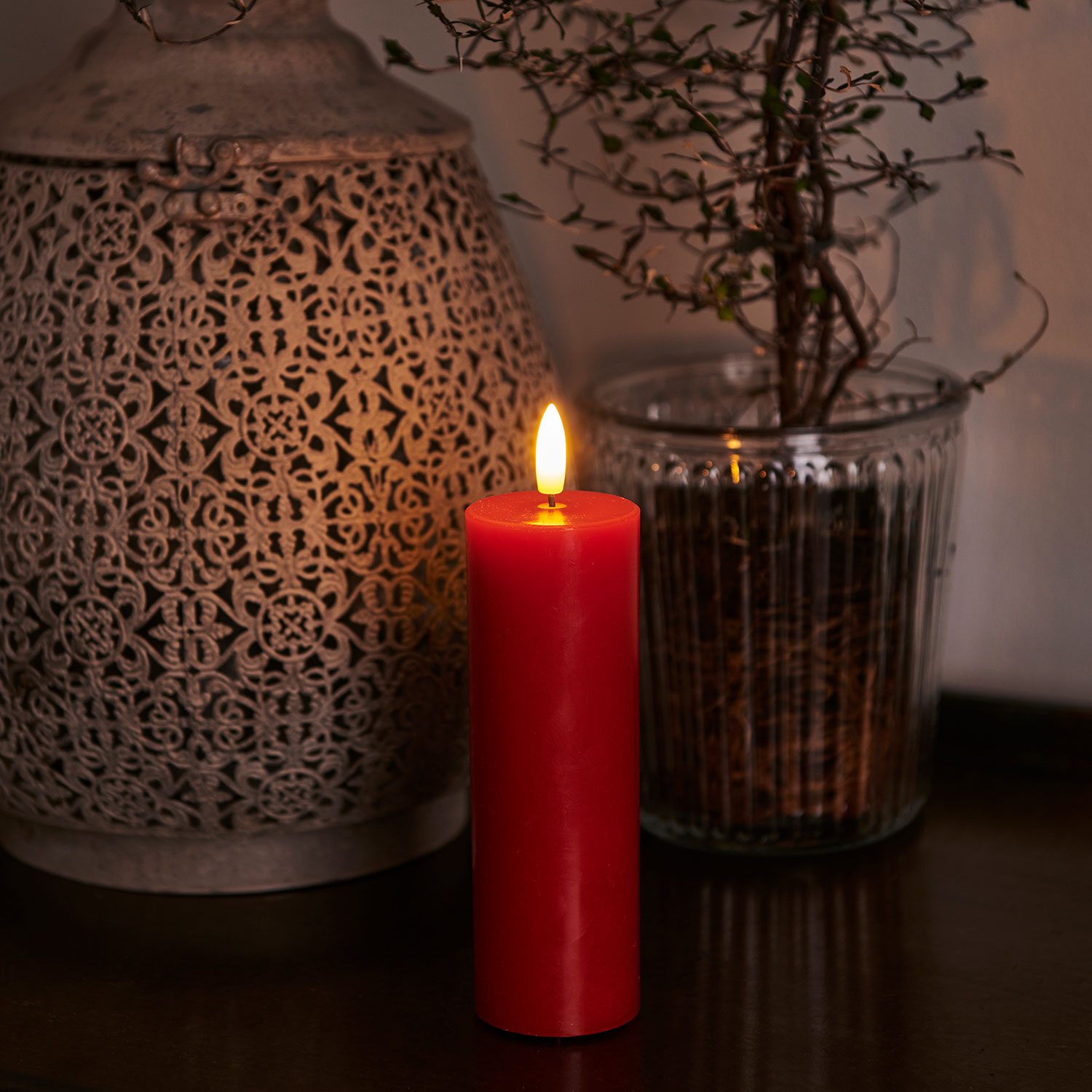 Sille Pillar Ø5 x 15cm, Red