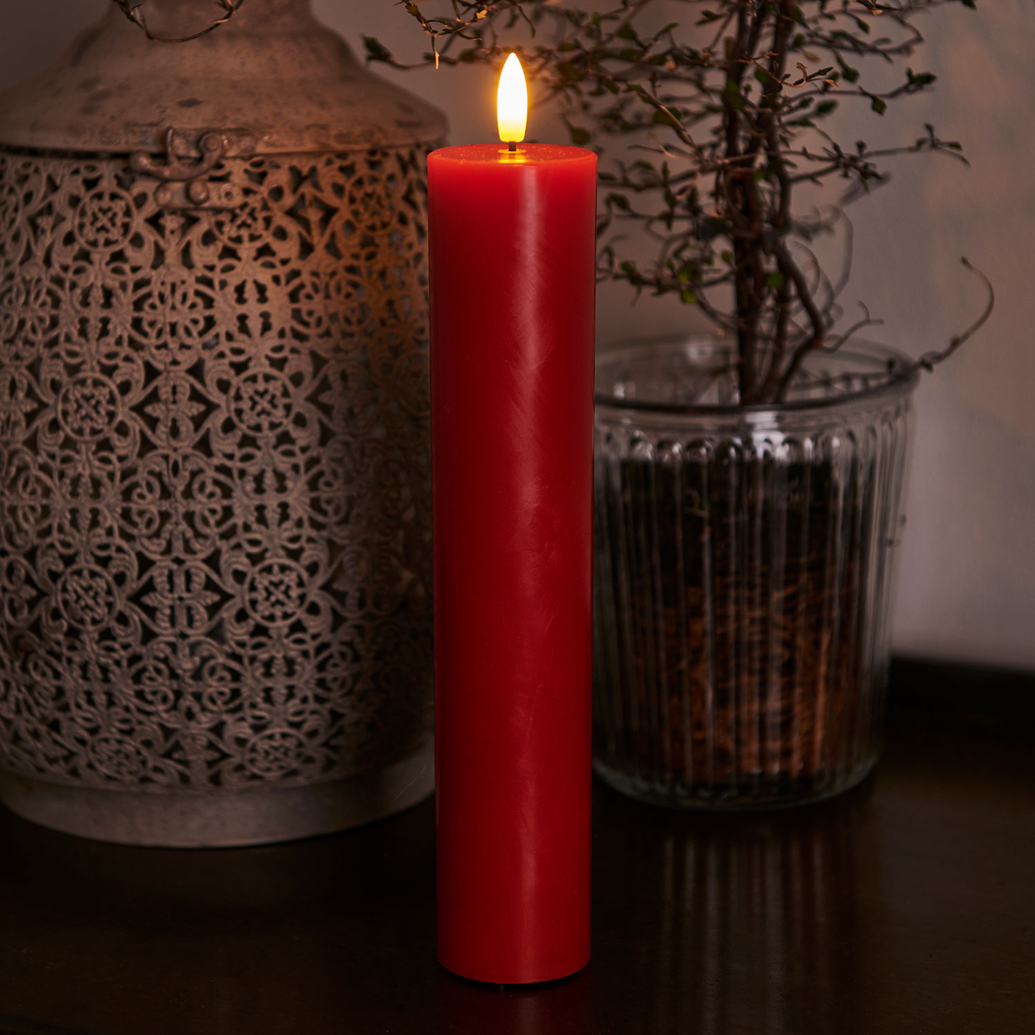 Sille Pillar Ø5 x 25cm, Red