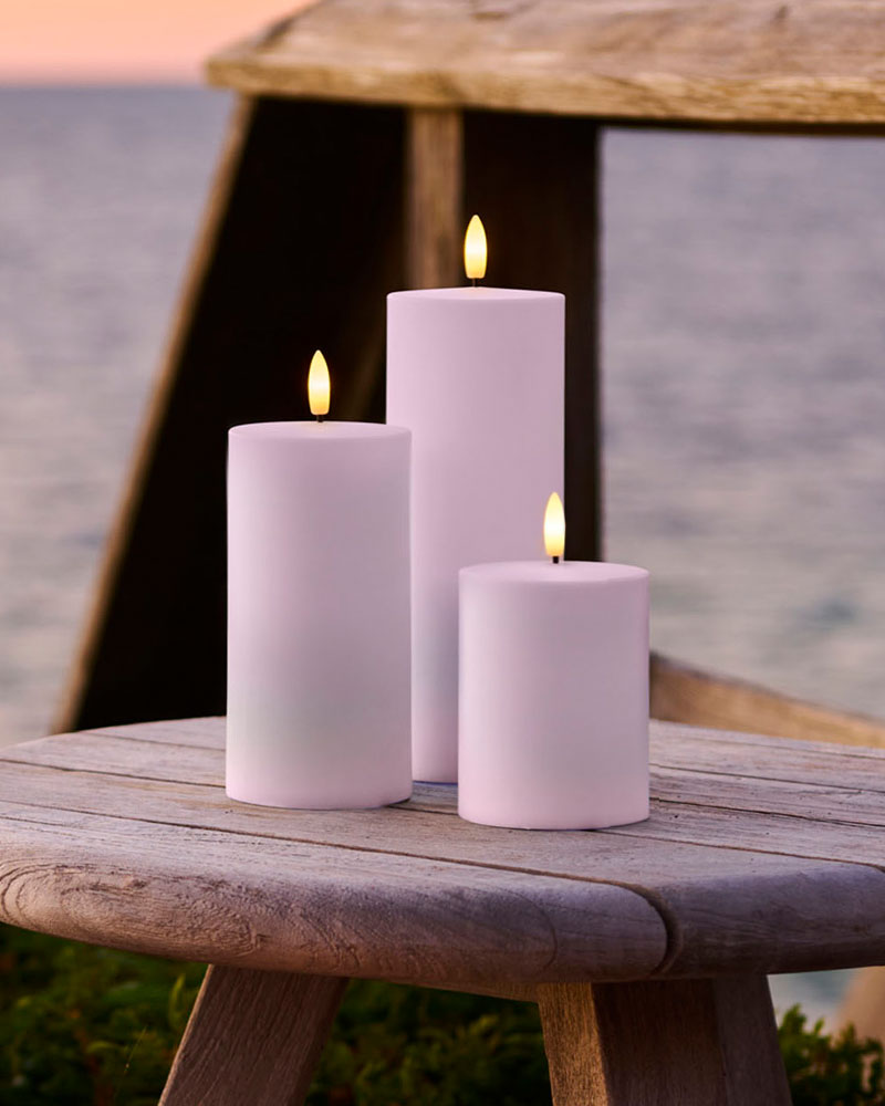 Sille Outdoor 3 pcs set Ø7.5 x 10/15/20cm, White