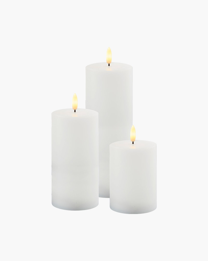 Sille Outdoor 3 pcs set Ø7.5 x 10/15/20cm, White