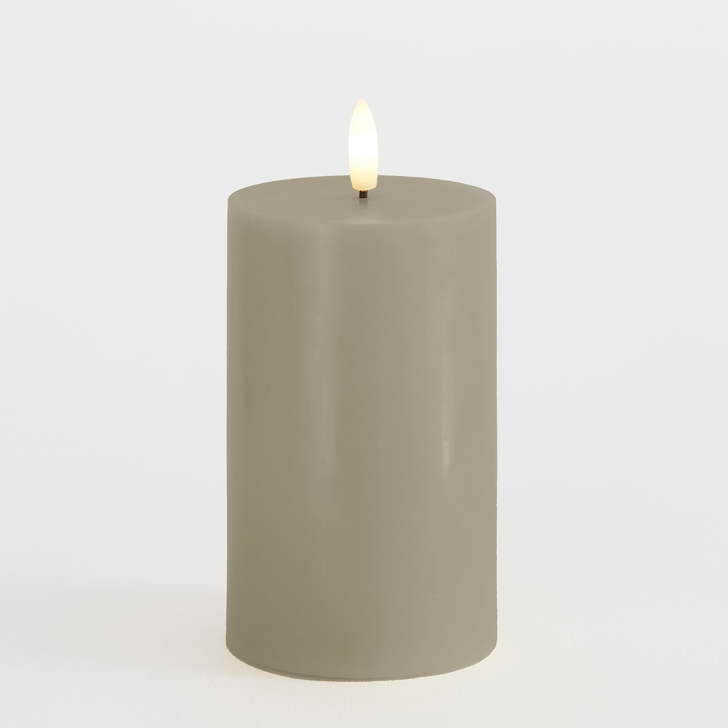 Sille Pillar Ø7.5 x 12.5cm, Warm Grey