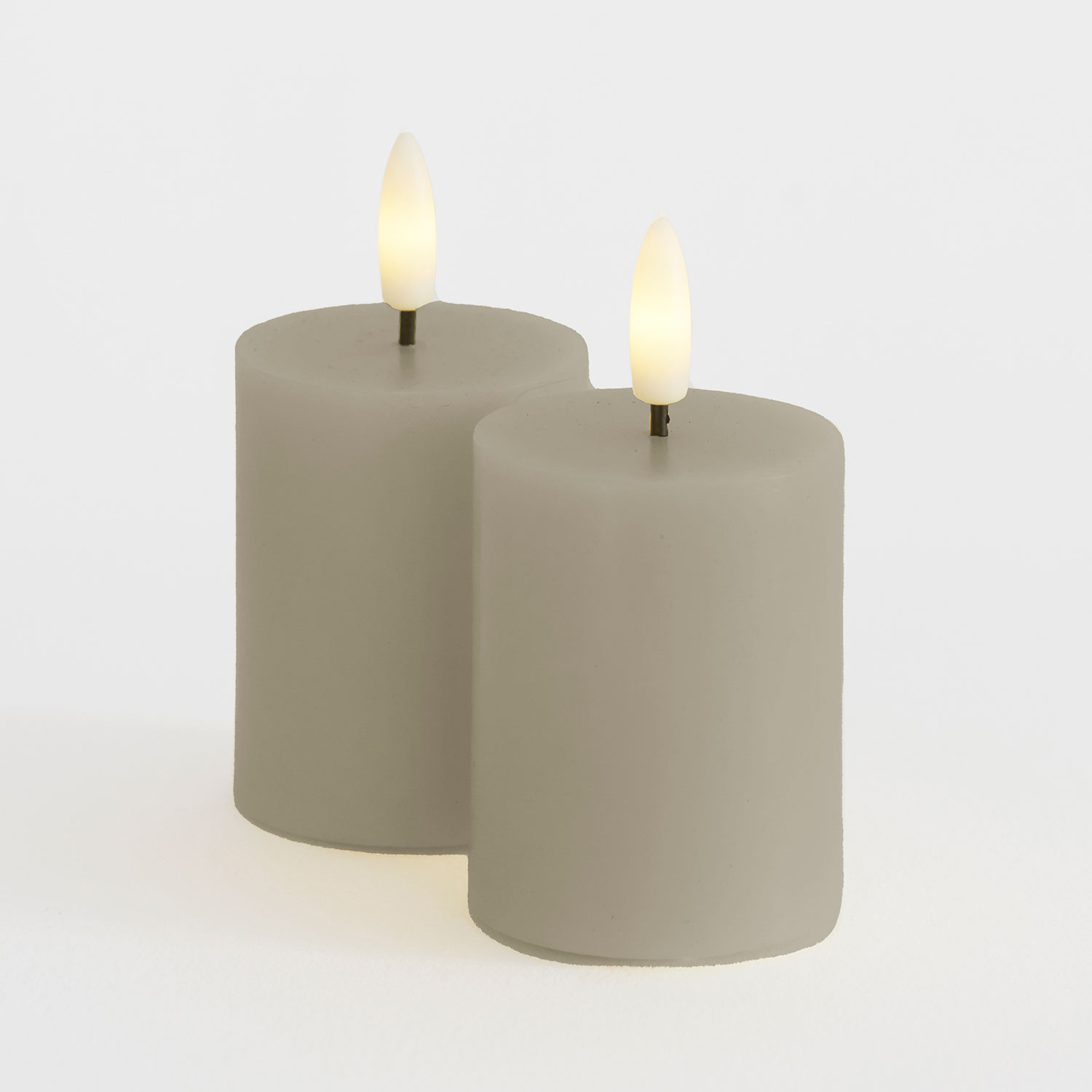 Sille Mini 2 pcs, Ø5 x 6.5cm, Warm Grey