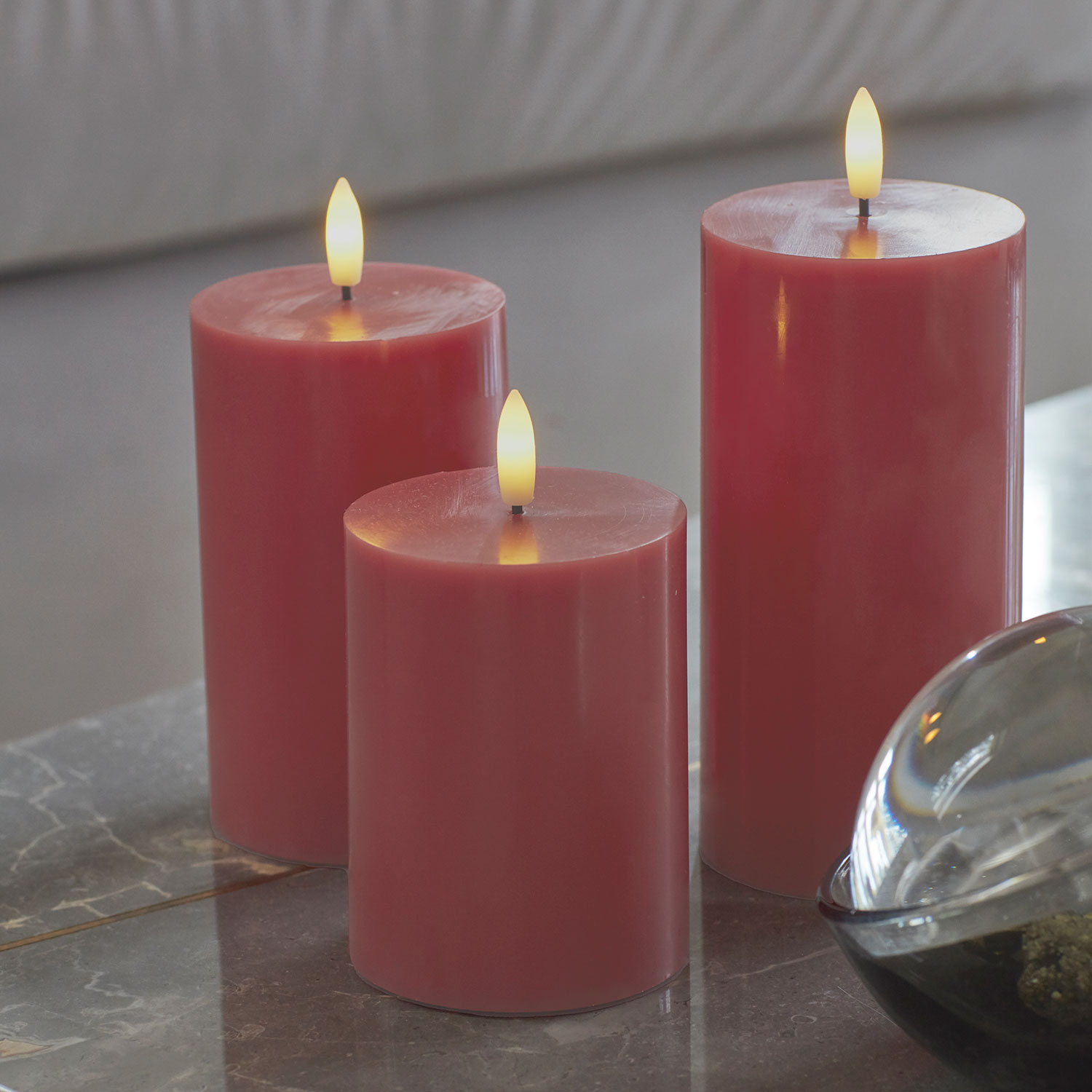 Sille Tealight 2 pcs, Ø4.5 x 2.2cm, Old Rose