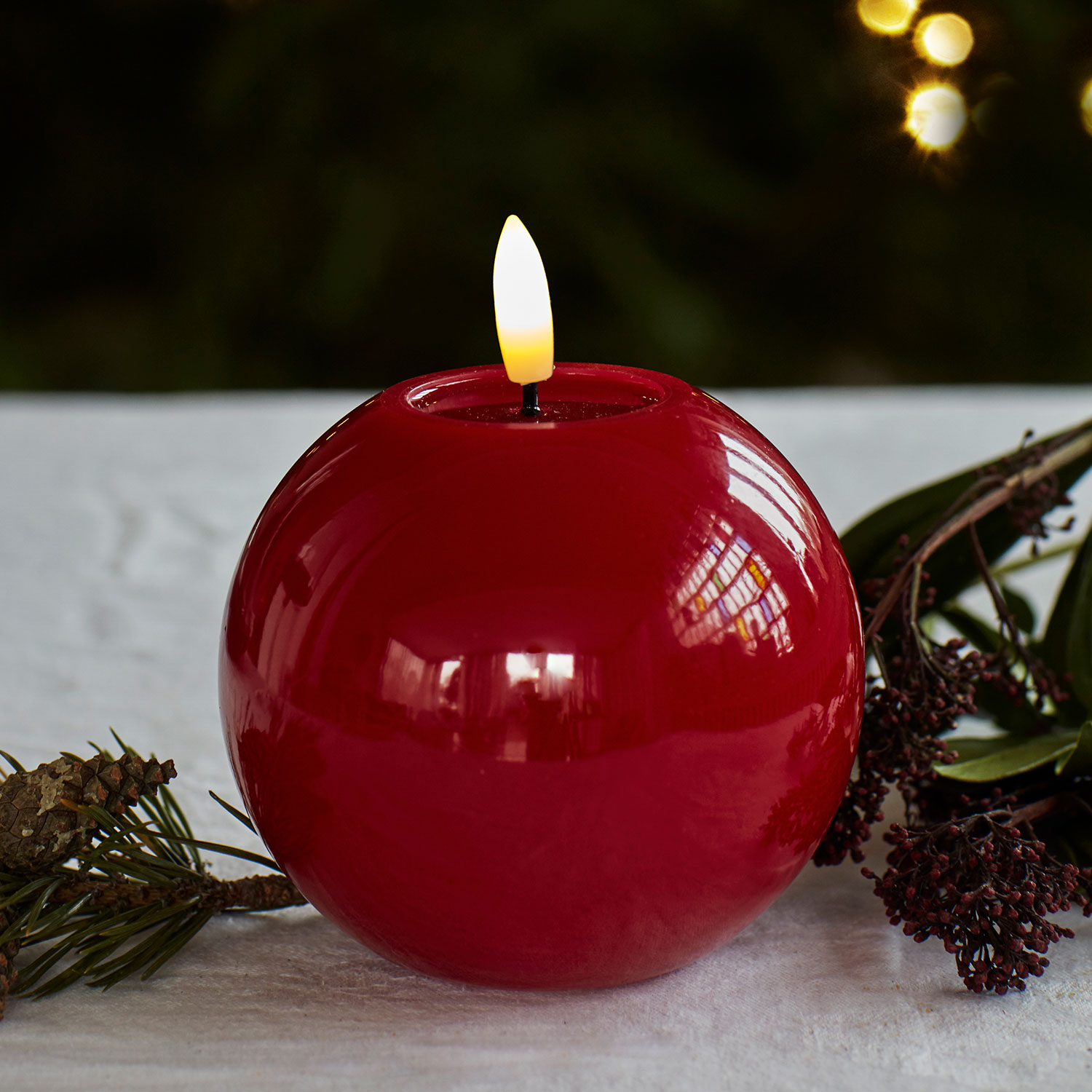 Sille Lacquer Ball - Ø10 x 9cm, Red