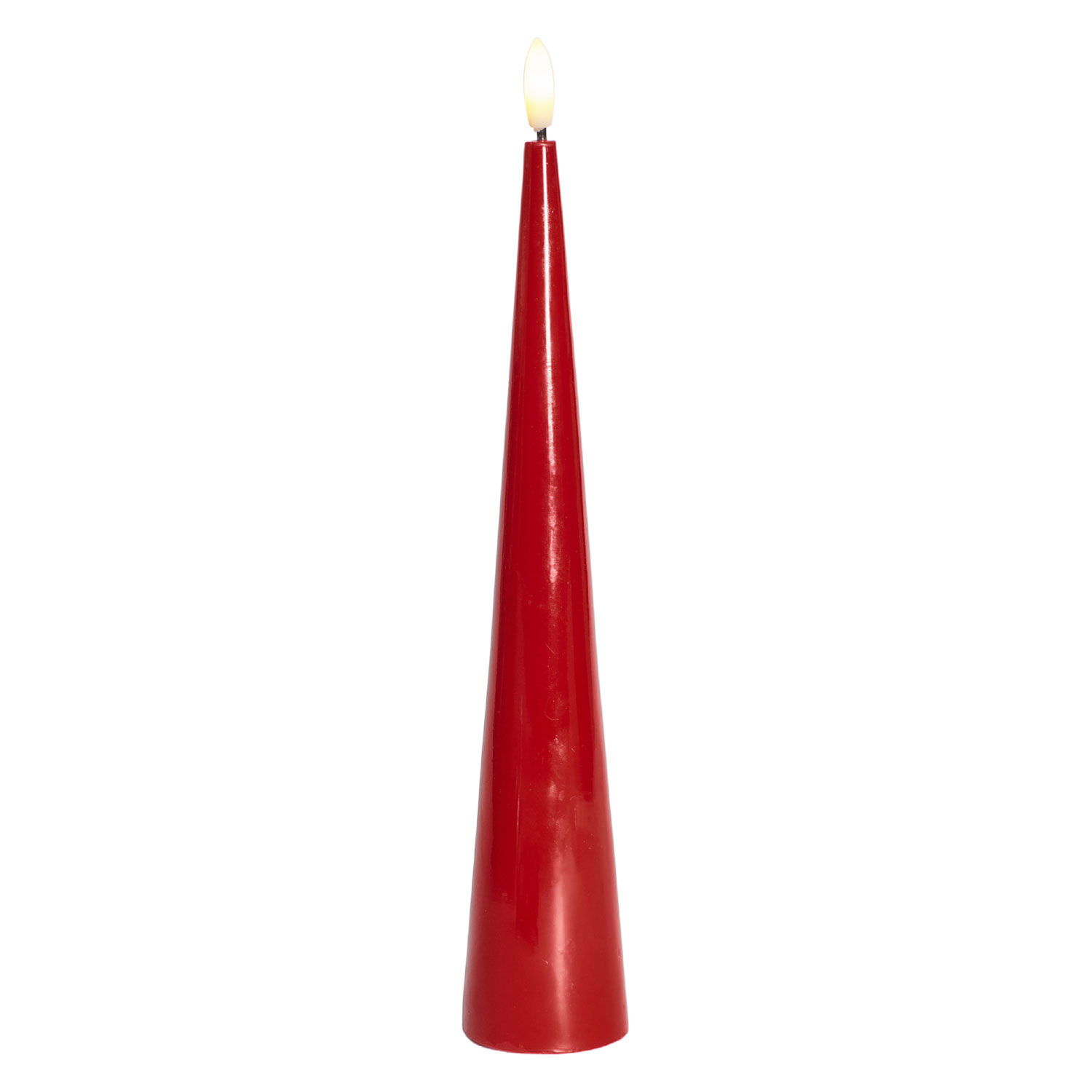 Sille Lacquer Cone - Ø4.8 x 26cm, Red